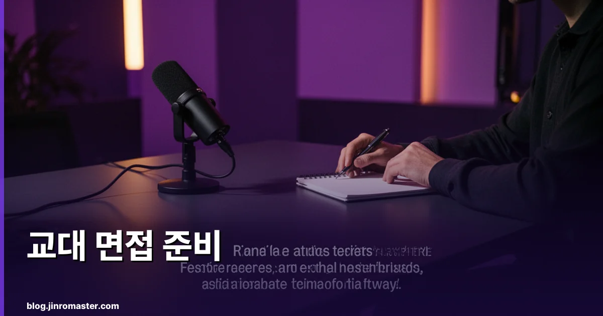 교대 면접 준비 — 교직 적성 어필 전략